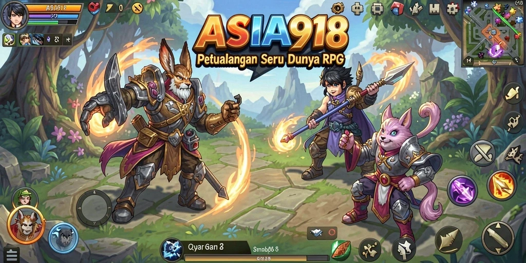 Tangkapan layar ASIA918 menampilkan aksi pertarungan yang mendebarkan dalam dunia RPG.
