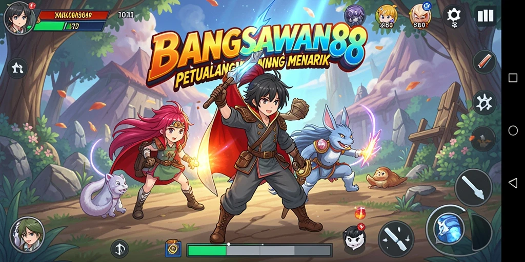 Menampilkan gameplay yang seru dan karakter Anime yang beragam.
