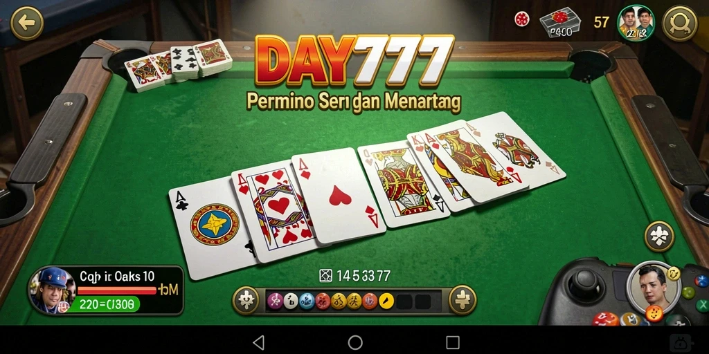 Tampilan gameplay dominonya yang menarik dan interaktif.
