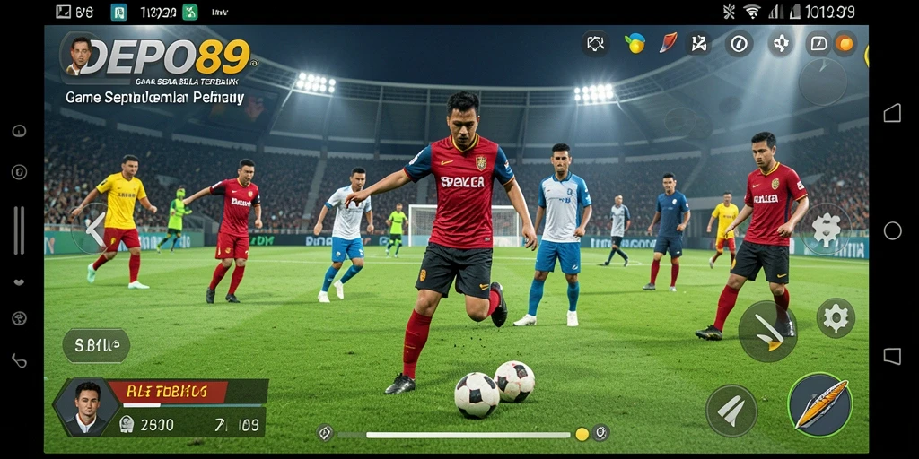 Screenshot utama DEPO89 menampilkan aksi seru dalam permainan Sepak Bola.