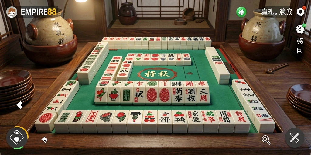 Tampilan gameplay menarik dari EMPIRE88 yang menampilkan Mahjong.