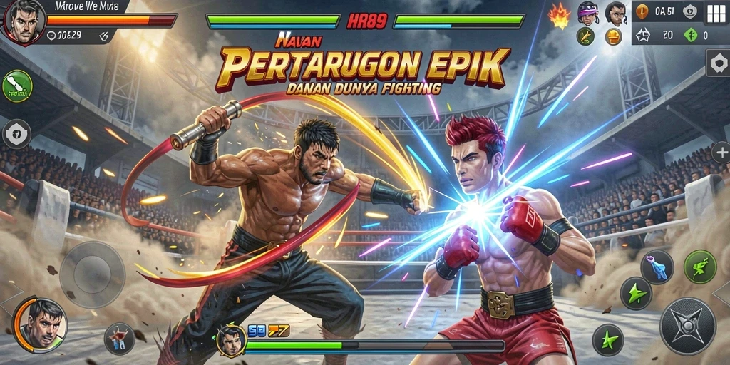 Tampilan seru gameplay Fighting di HR89 dengan aksi memukau.