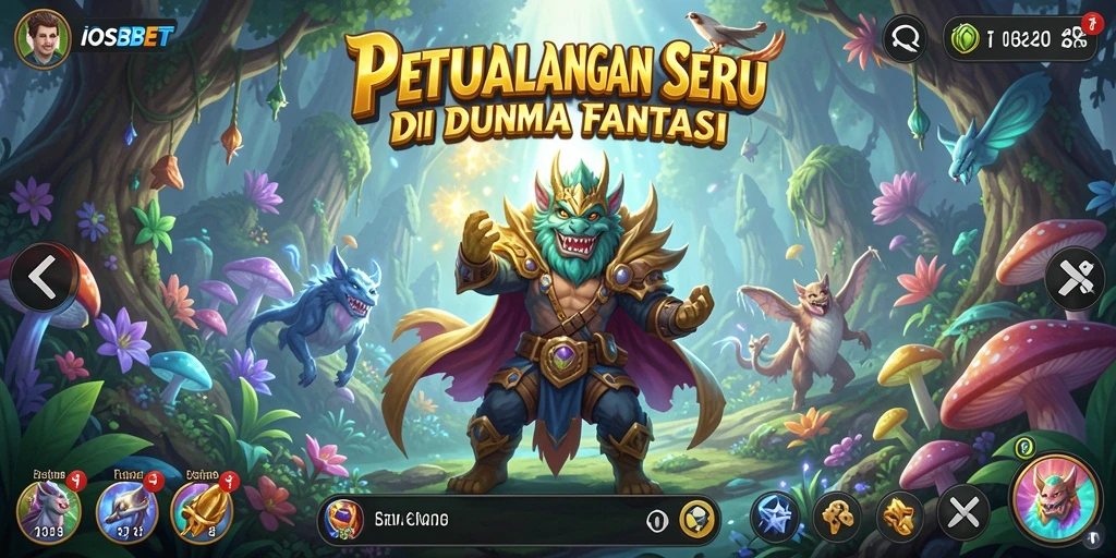 Screenshot IOSBET menampilkan aksi seru dalam petualangan.