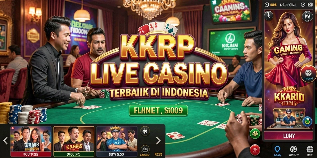 Tampilan gameplay Live Casino KKRP yang mendebarkan dan interaktif.