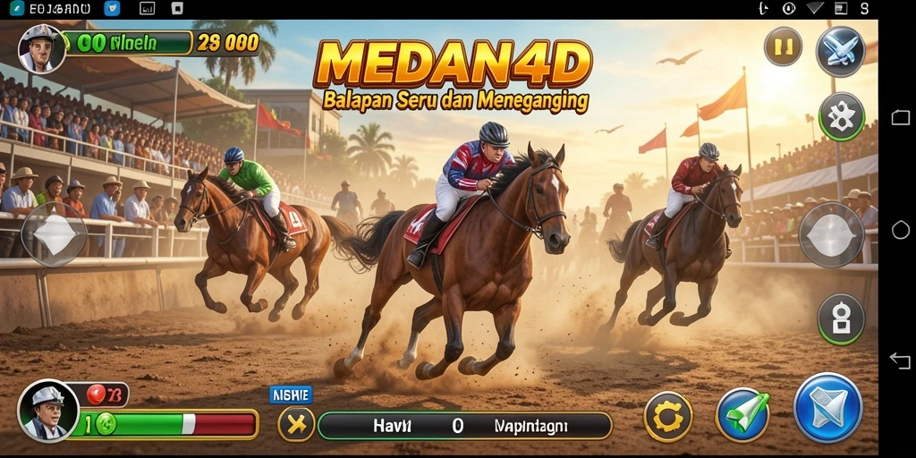 Tampilan gameplay balapan seru di MEDAN4D.