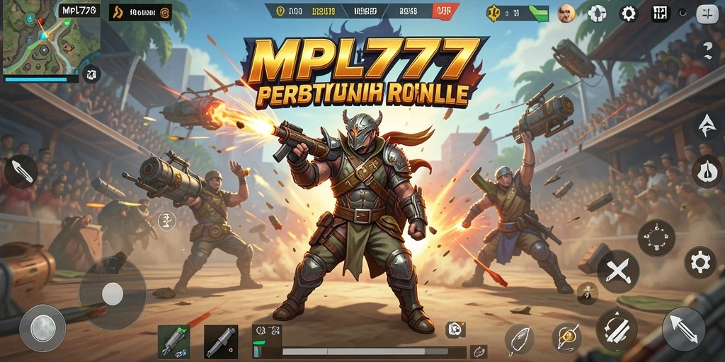 Tampilan gameplay mendebarkan dalam MPL777 yang penuh aksi Battle Royale.