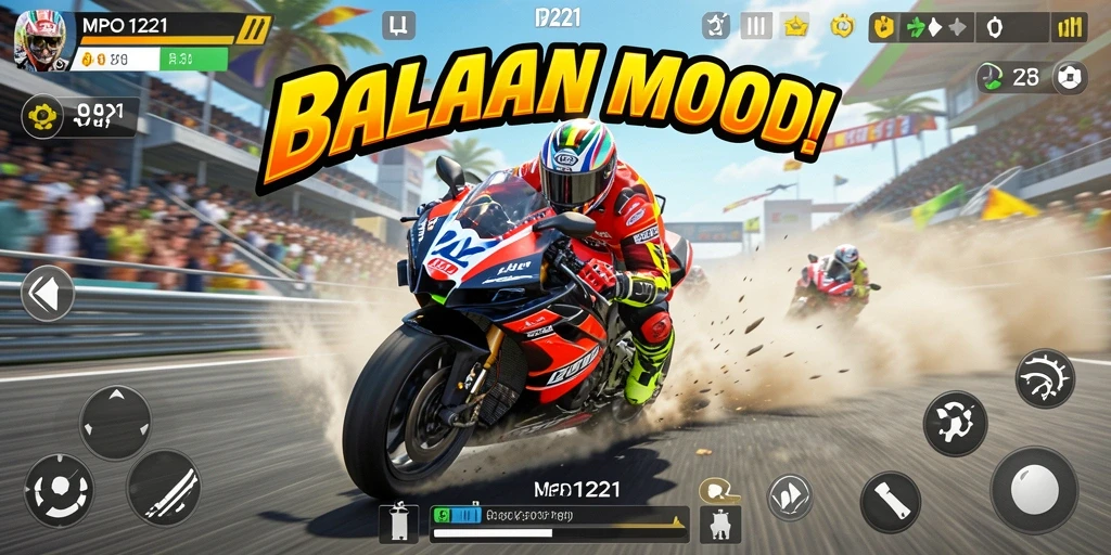 Gameplay seru dari balapan motor di MPO1221