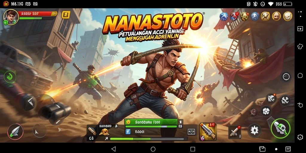 Tampilan menarik dari gameplay NANASTOTO yang penuh aksi menegangkan.