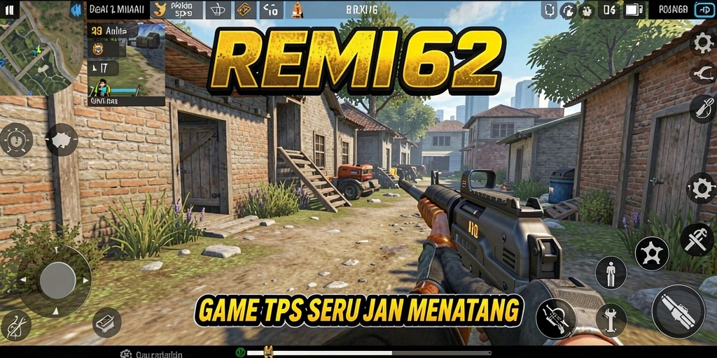 Tangkapan layar utama REMI62 menampilkan aksi seru gameplay TPS.