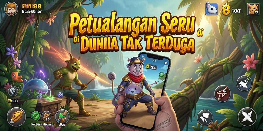 Layar permainan RI188 menampilkan momen-momen petualangan yang menarik.