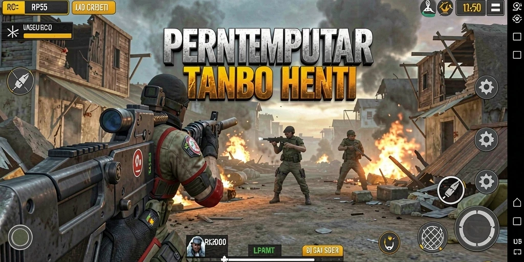 Tampilan mendebarkan gameplay RP55 dengan aksi yang intens.