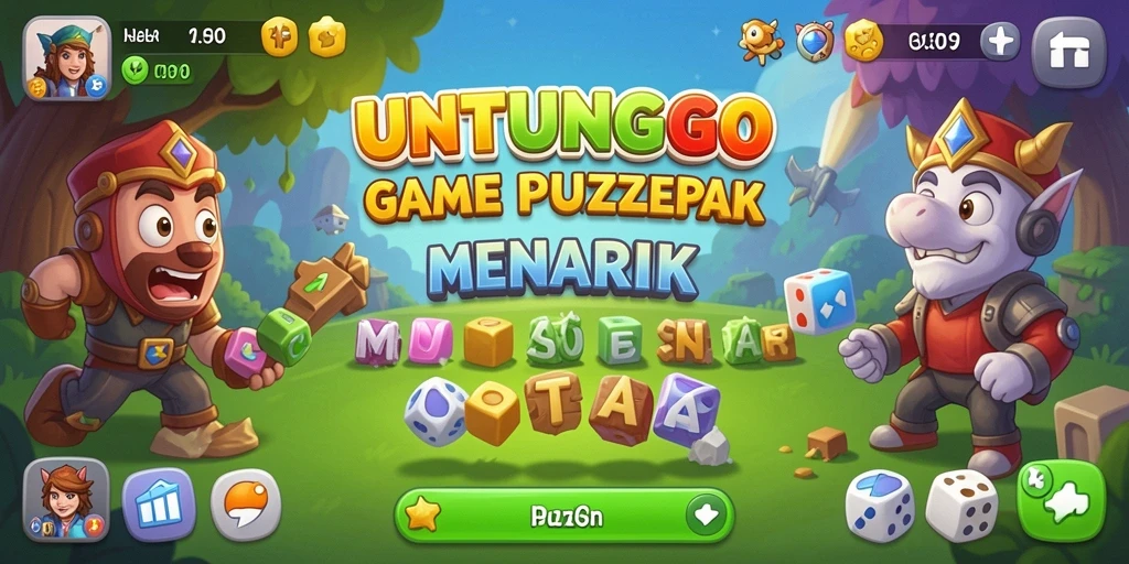 Tampilan gameplay UNTUNGGO yang seru dan menantang.