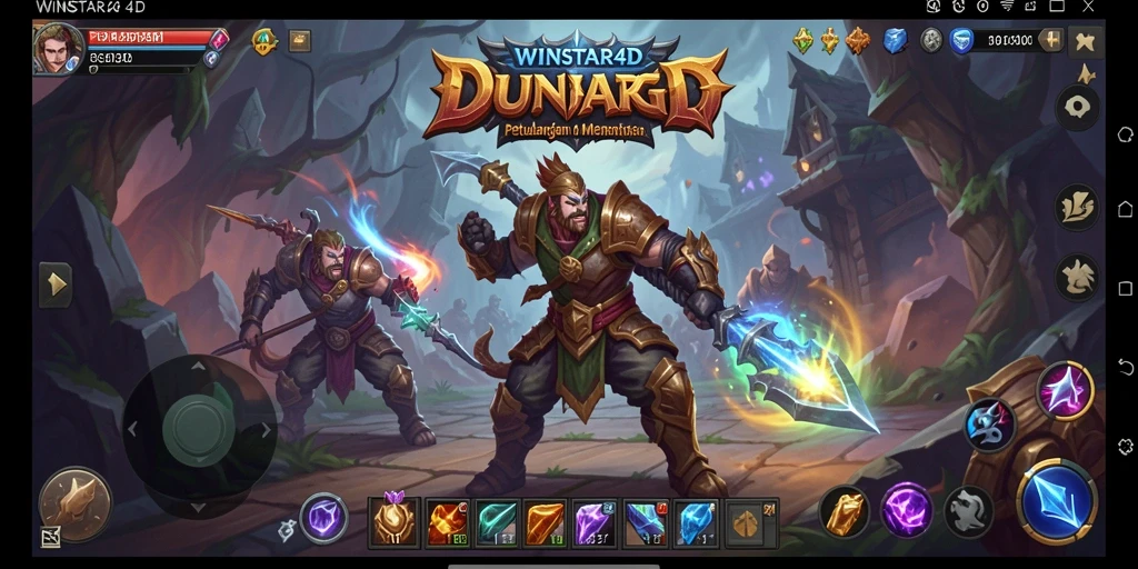 Tampilan gameplay mendebarkan dalam petualangan ARPG.